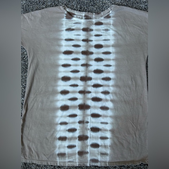 5/$25 J. Jill 100% cotton beige oversized Tie-Dye T-Shirt in beige size XS - Picture 2 of 7